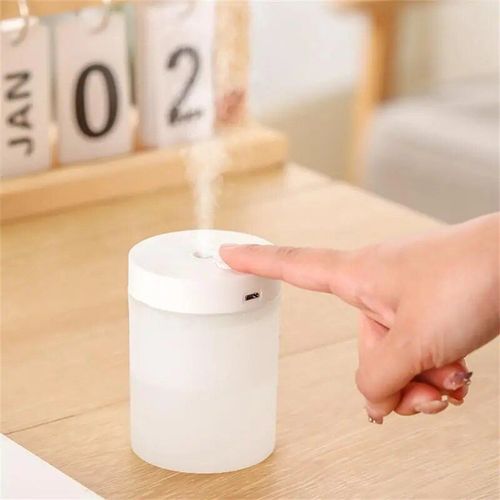 Humidificateur d'air,nettoyeur d'air USB Portable,grand Spray,lampe de nuit LED colorée,diffuseur d'atmosphère,brumisateur domestique - Type white
