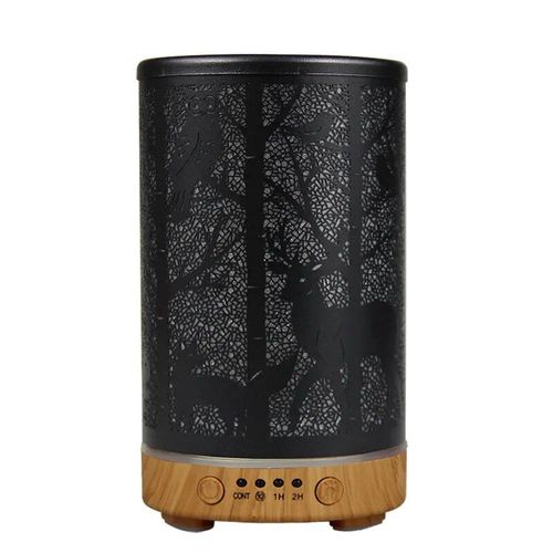 Humidificateur d'air à ultrasons avec veilleuses LED,diffuseur d'arômes,parfum de chambre intelligent,art du fer,motif de cerf - Type light wood grain-EU