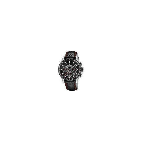 Festina Chrono Timeless Montre Homme Acier Cuir Noir F20561/4