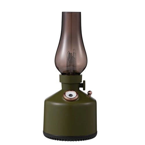 Humidificateurs d'air rétro silencieux avec lampe à kérosène,diffuseur d'arômes sans fil,diffuseur essentiel de château,maison et chambre,temps,260ml - Type green