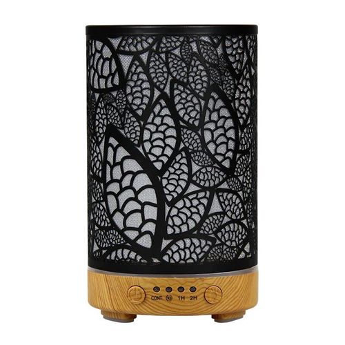 Diffuseur d'arômes avec lumières LED,parfum de pièce,humidificateur d'huiles essentielles,cuir chevelu,appareils ménagers intelligents,brumisateur,décor de pièce coloré - Type B-light wood grain-EU