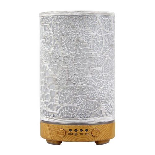 Diffuseur d'arômes avec lumières LED,parfum de pièce,humidificateur d'huiles essentielles,cuir chevelu,appareils ménagers intelligents,brumisateur,décor de pièce coloré - Type C-light wood grain-EU