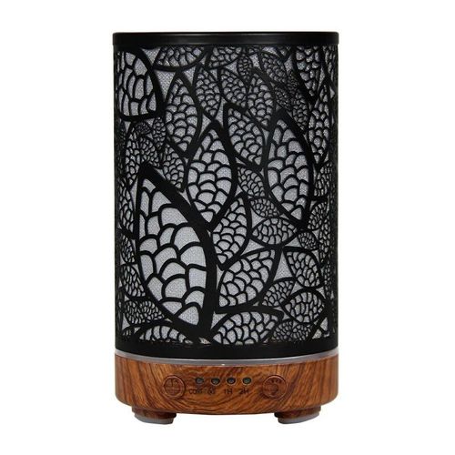 Diffuseur d'arômes avec lumières LED,parfum de pièce,humidificateur d'huiles essentielles,cuir chevelu,appareils ménagers intelligents,brumisateur,décor de pièce coloré - Type B-deep wood grain-EU