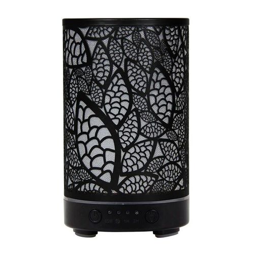 Diffuseur d'arômes avec lumières LED,parfum de pièce,humidificateur d'huiles essentielles,cuir chevelu,appareils ménagers intelligents,brumisateur,décor de pièce coloré - Type B-black-EU