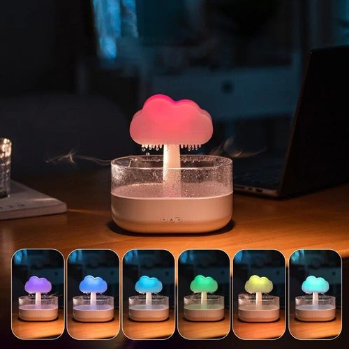 Humidificateur d'air sans fil pour chambre à coucher,diffuseur de parfum,diffuseur essentiel pour château,pluie,nuage,veilleuse,appareil ménager,pièce plus lente - Type Wiring version