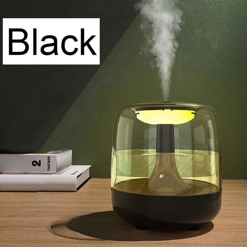 Mini humidificateur d'air USB à ultrasons,veilleuse méduse colorée mignonne,diffuseur transparent,peut ajouter des fruits - Type Black 440ML