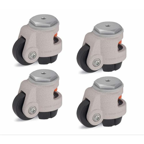 Set of 4 - Levelling Castor 50mm Wheel Blickle Castor 250kg Capacity HRIG-POA 50