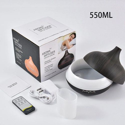 Diffuseur d'arômes électrique intelligent,diffuseur d'huiles essentielles,humidificateur d'air,brumisateur domestique,télécommande à ultrasons,Wi-Fi,550ml - Type 02 Remote control-EU #A