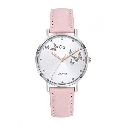 Go Girl Montre Femme Acier Cuir Rose 699349