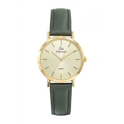 Go Girl Montre Femme Acier Cuir Vert 699435
