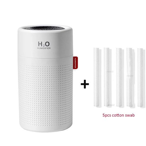 Humidificateur Portable sans fil Rechargeable 750ml 2000mAh,diffuseur d'air ultrasonique,diffuseur d'arôme USB,brume assez lourde - Type White and 5 filters