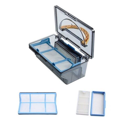 Boîte à poussière avec cadre HEPA, joints en caoutchouc, pré filtre pour aspirateur robot kitfort KT 518 kt 518, accessoires de rechange, bac à poussière