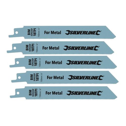 5 LAMES DE SCIE SABRE BIMETAL POUR UNE COUPE FINE DU METAL