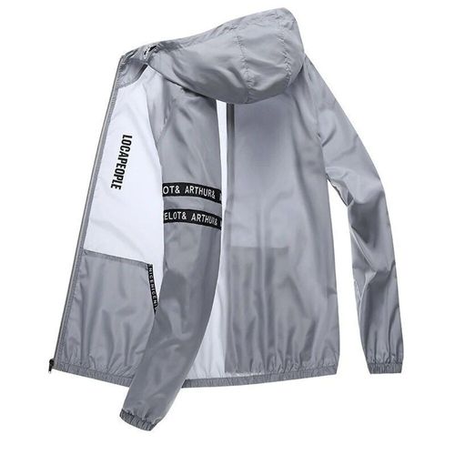 Manteau À Capuche Léger Et Respirant Pour Hommes,Veste D'extérieur,Vêtements De Protection Solaire Ice Injsunscreen,Pêche,Cyclisme,Été
