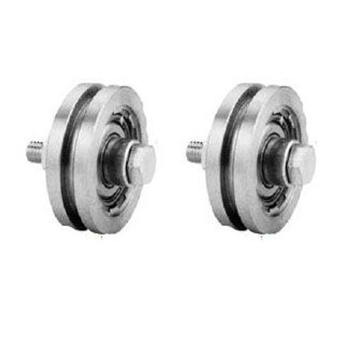 80mm Square groove wheel with 1 ball bearing - Set of 2
