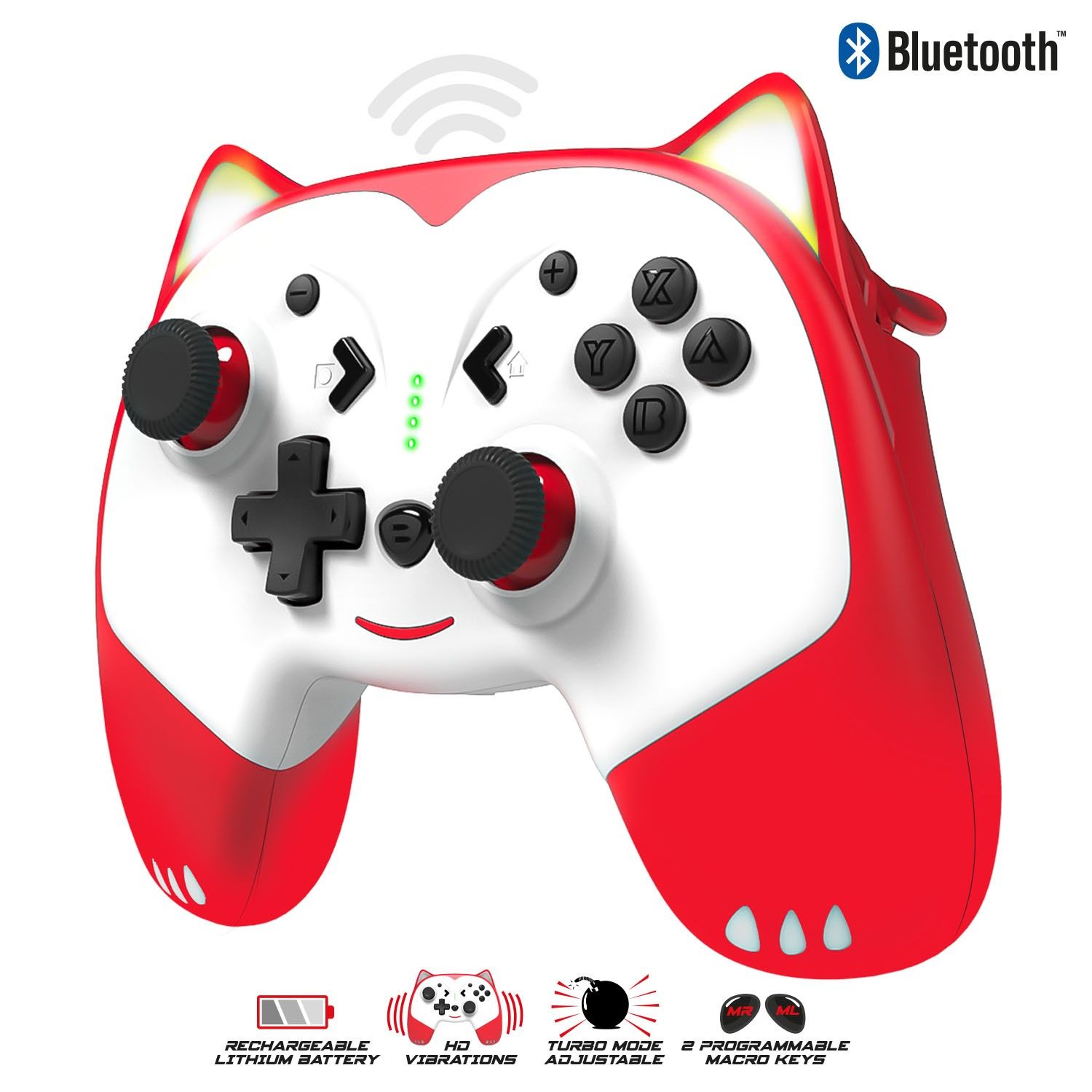 Manette De Jeu Sans Fil Usb 2.4 Ghz, Avec Prise Audio Et Casque