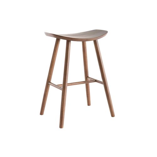 Tabouret De Bar Design Noyer H65 Cm Demory