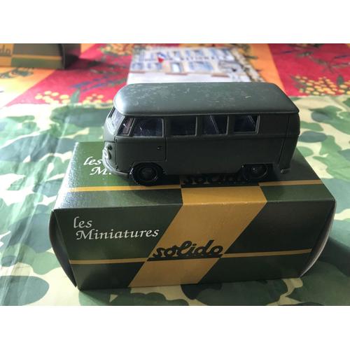 Combi Volkswagen Type 2 Militaire 1/43eme En Zamac De La Marque Solido Neuf En Boite-Solido