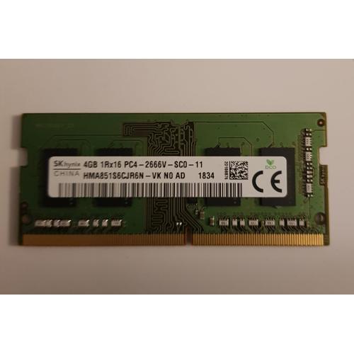 Mémoire RAM - SK Hynix 4GB 1Rx16 PC4-2666v-SCO-11