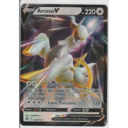 Carte Pokemon - Arceus V - 122/172 - Ultra-Rare - Épée Et Bouclier 9 - Stars Etincelantes - Eb9 - Vf