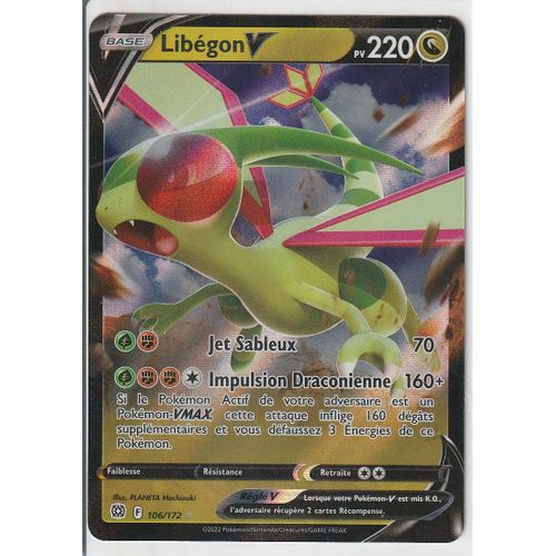 Carte Pokemon - Libégon V - 106/172 - Ultra-Rare - Épée Et Bouclier 9 - Stars Etincelantes - Eb9 - Vf