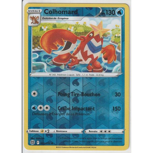 Carte Pokemon - Colhomard - 033/172 - Reverse - Épée Et Bouclier 9 - Stars Etincelantes - Eb9 - Vf