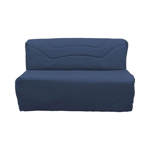 Housse De Bz En Coton Recyclé Bleu Minéral-160 X 200 Cm