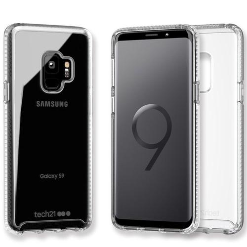 Coque Tech21 Antichoc Galaxy S9 Transparente Gamme Pure-Clear