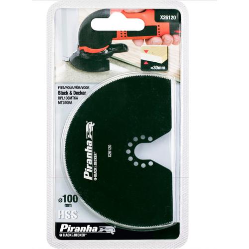 BLACK & DECKER PIRANHA X26120 HSS 5035048086247 LAME DE SCIE A SEGMENT BOIS PLASTIQUE 100mm BRICOLAGE MENUISERIE ART COUPE DECOUPE OUTILS COMASOUND KARTEL CSK ONLINE