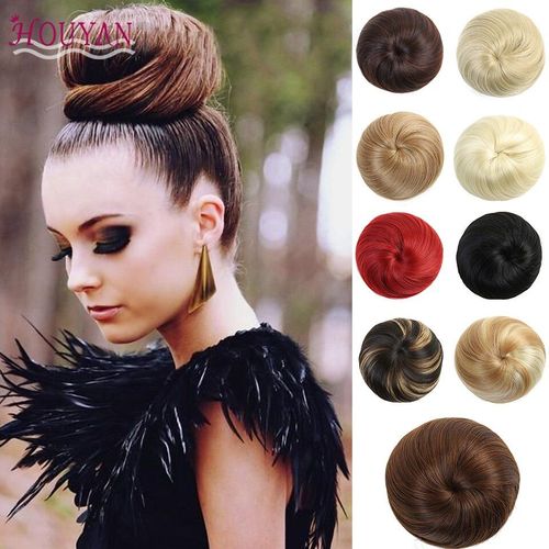 Postiche Synthétique Bouclée Avec Pince, Chignon Donut, Extension Capillaire, Chignon 