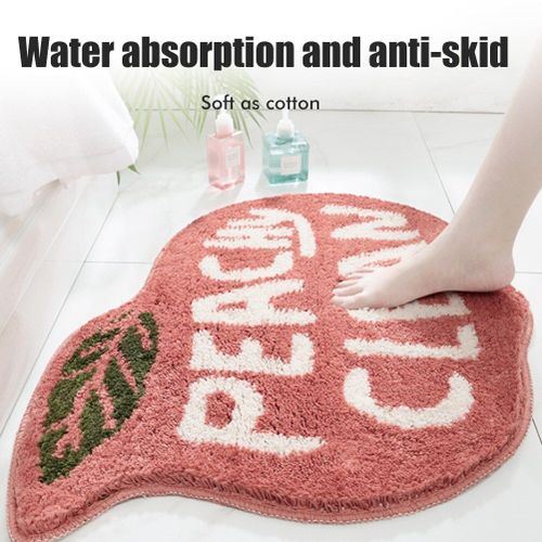 Tapis de bain antidérapant, joli tapis de bain absorbant l'eau, pour décor de salle de bain