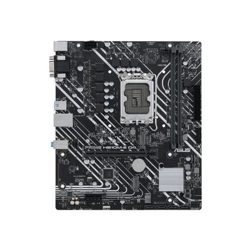 ASUS PRIME H610M-E D4 - Carte-mère - micro ATX - Socket LGA1700 - H610 Chipset - USB 3.2 Gen 1 - Gigabit LAN - carte graphique embarquée (unité centrale requise) - audio HD (8 canaux)