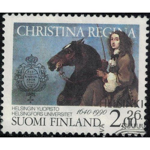 Finlande 1990 Oblitéré Used Reine Christina Queen On Horseback À Cheval Y&t Fi 1072 Su