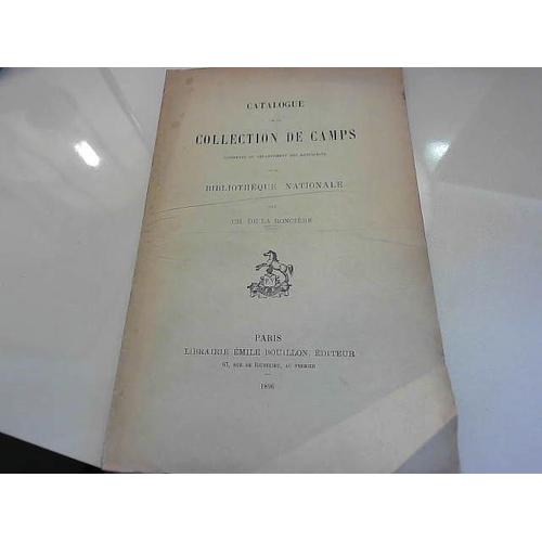 Catalogue De La Collection De Camps Conservee