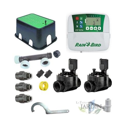 Kit d'arrosage automatique professionnel Rain Bird avec 2 zones 24v pour tuyaux de 32mm