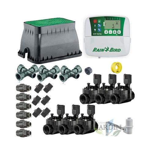 Kit professionnel d'arrosage automatique Rain Bird de 6 zones 24V pour tuyaux de 32mm