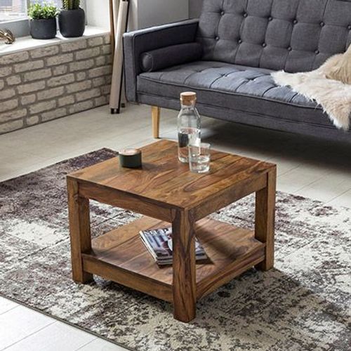 Table Basse Carrée 60 Cm En Bois De Sheesham Massif