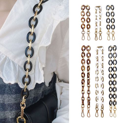 Poignées de bricolage à la mode pour accessoires, sac à main de luxe, sac à chaîne acrylique, bandoulière, matériel fait à la main, chaîne longue et courte