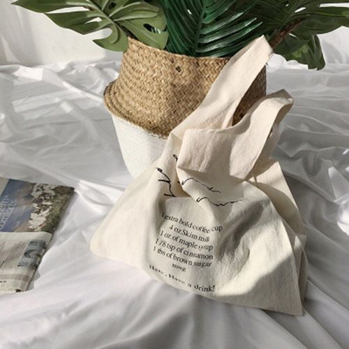 Sac à main en toile pour femmes, en coton et lin, avec lettres, pour plage, Shopping, nouvelle collection