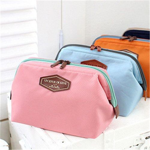 Sac à main de voyage en coton pour femmes, sac à cosmétiques multifonctionnel de haute qualité, fermeture éclair, organisateur de toilette, imperméable, 12x16cm
