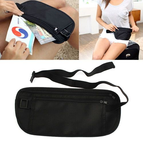 Sac à main en toile pour hommes et femmes, de bonne qualité, imperméable, à la mode, ceinture pour rein, fermeture éclair, sport, sécurité, ceinture pour argent