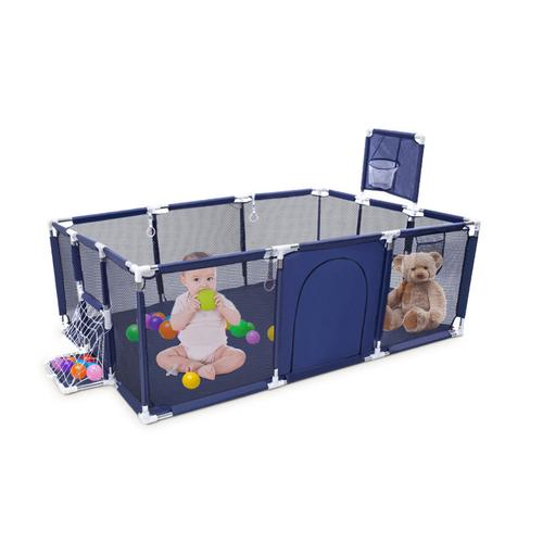 Parc Bebe Avec Panier De Basket Parc De Jeux Pliable Lavable Adapte A L Interieur Et A L Exterieur 122x1x65cm Rakuten