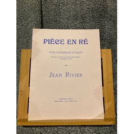 Jean Rivier Pièce En Ré Pour Contrebasse Et Piano Partition Éditions Leduc