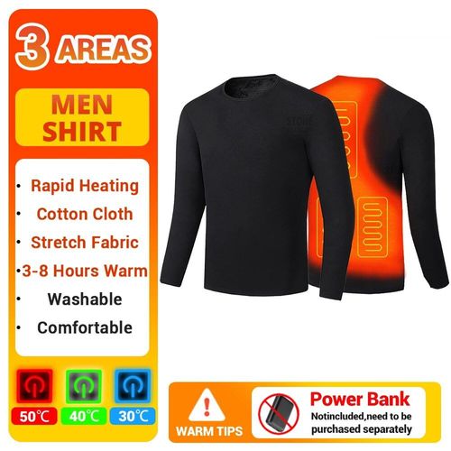 Pyjama Chauffant Électrique Pour Hommes Et Femmes,Sous-Vêtement Métropolitain,Économie Doublés De Zone Usb 6-22,Vêtements Thermiques Pour Personnes Âgées D'âge Moyen,Hiver