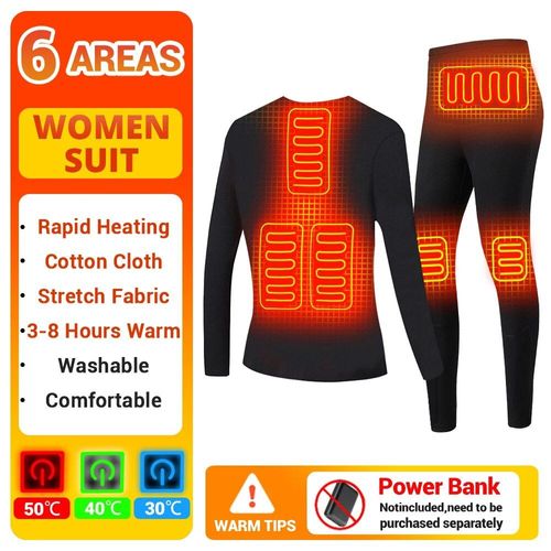 Pyjama Chauffant Électrique Pour Hommes Et Femmes,Sous-Vêtement Métropolitain,Économie Doublés De Zone Usb 6-22,Vêtements Thermiques Pour Personnes Âgées D'âge Moyen,Hiver