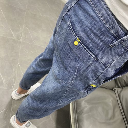 Jeans Japonais Pour Hommes,Micro Span,Gris,Slim Fit,Mode D'été,Pantalon En Denim Élastique Pour Jeunes,Taille Moyenne Basse,Pantalon De Créateur