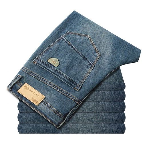 Kstun-Jeans Coupe Droite Pour Hommes,Pantalons En Denim Décontractés,Pleine Longueur,Fjclassic,Zones Bre,Marque De Haute Qualité,Affaires