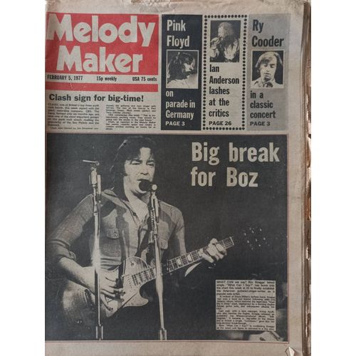 Melody Maker - February 5, 1977 (Revue Rock Uk / Usa ) Grand Format - Pink Floyd, Bob Marley ..