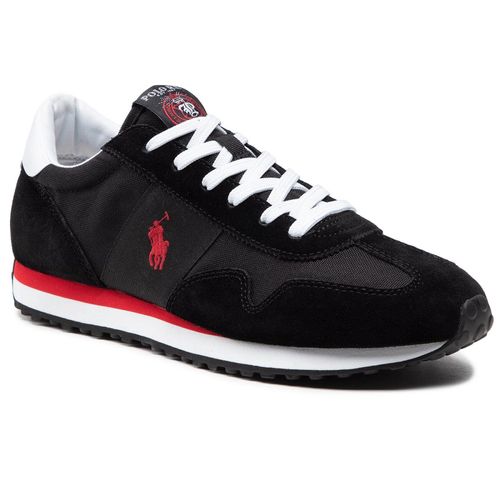 Ralph Lauren Sneakers Train Noir Logo Rouge