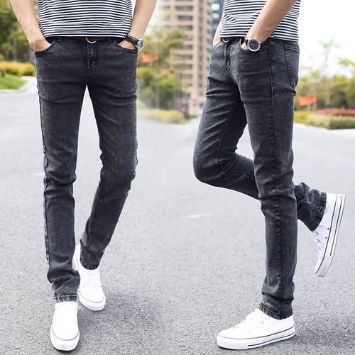 Jean Slim Bleu Ciel Pour Homme,Super Élastique,Coupe Droite,Design De Marque,2023